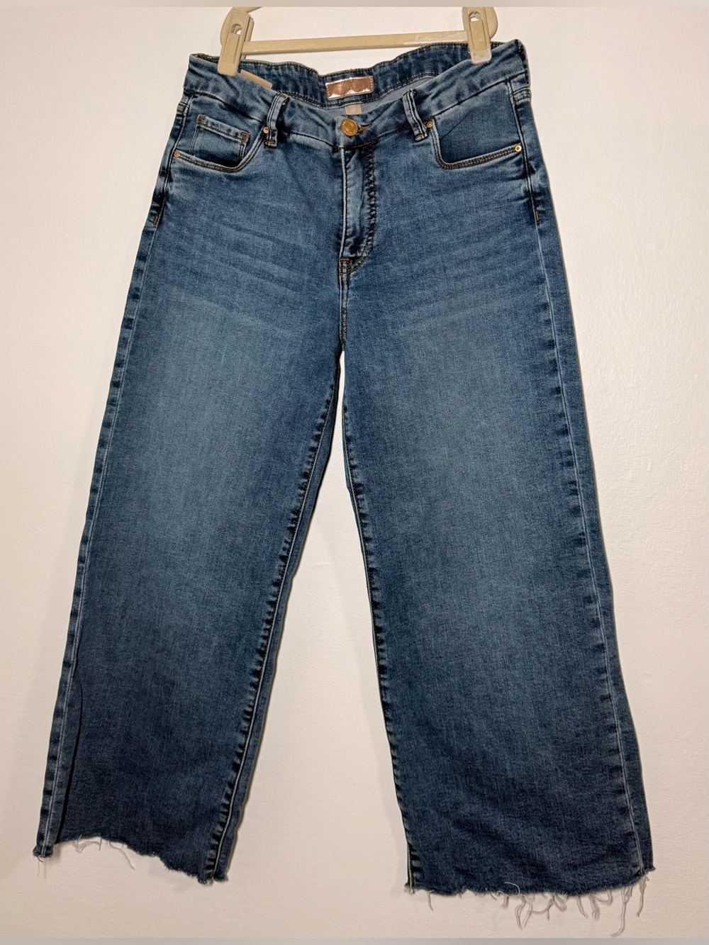 Kut Meg Fab Ab Wide Leg High Rise Jeans Kut From The Kloth Womens 6P Raw Hem